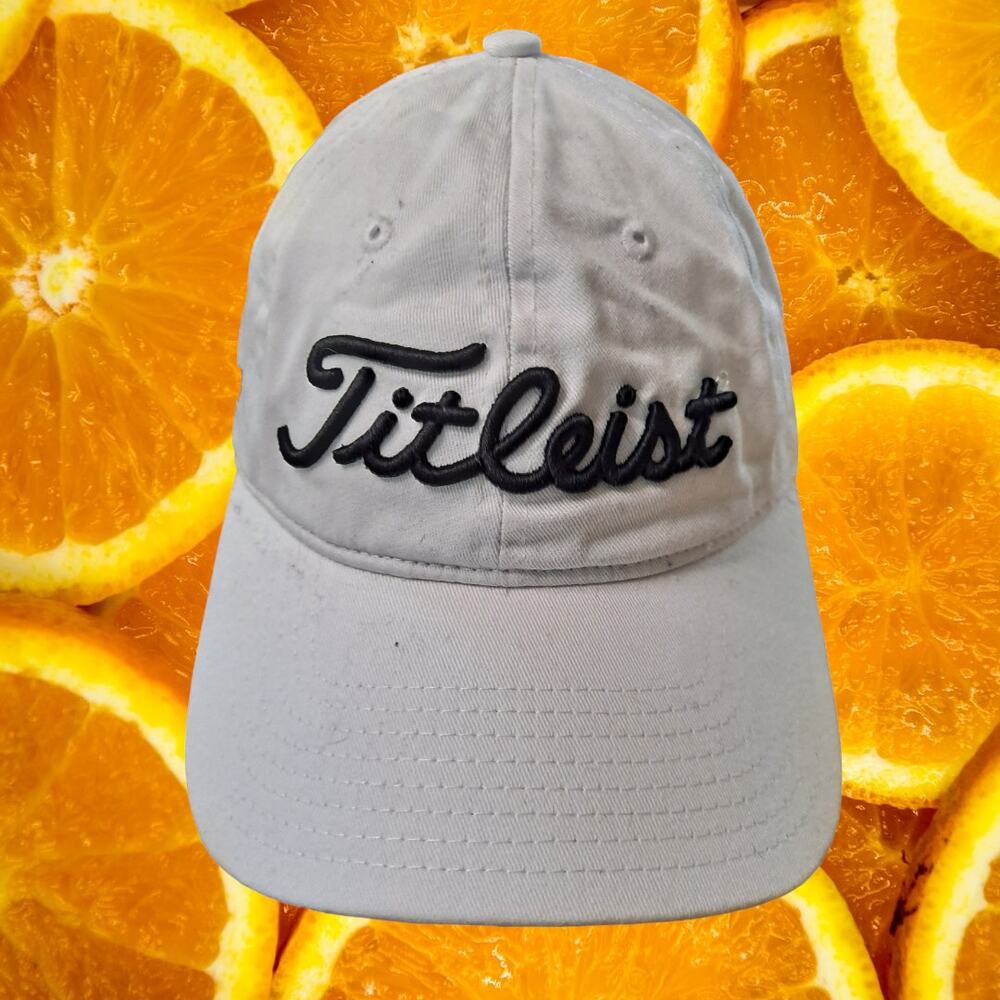 Titleist White and Black Adjustable Baseball‎ Hat Cap